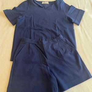 Elegant Navy Blue Women's Blouse